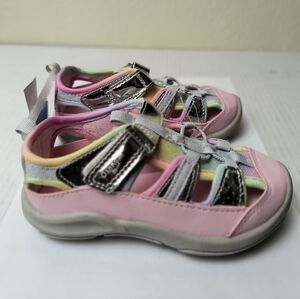 Oshkosh B'gosh Zinger Rainbow Sport Closed Toe Water Sandals Toddler Girl 10/11